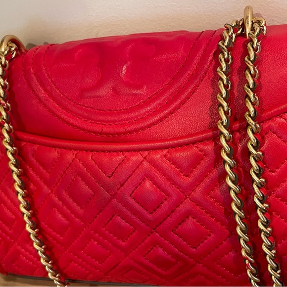 Tory Burch quilted crossbody red bag/shoulder bag/satchel - Picture 7 of 15
